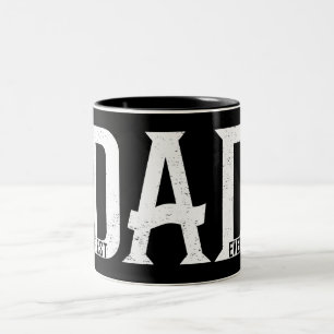 Caneca De Café Em Dois Tons Melhor Pai de Todos Presente Retro Minimalista do