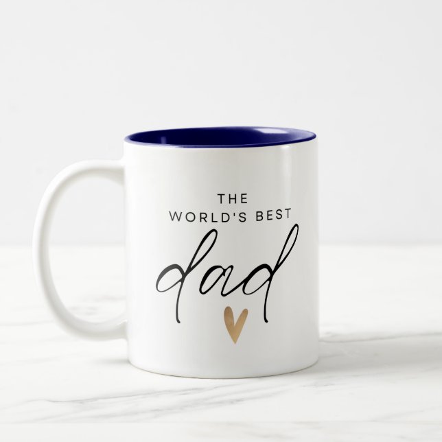 Caneca De Café Em Dois Tons Melhor Pai do Mundo  (Esquerda)