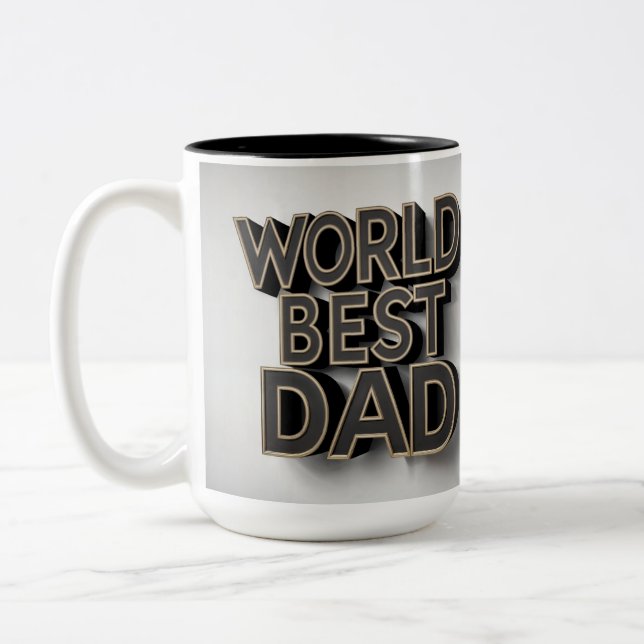 Caneca De Café Em Dois Tons Melhor Pai do Mundo (Esquerda)