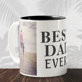 Caneca De Café Em Dois Tons Melhor Pai do Mundo no Dia dos Pais 2 Colagem de F