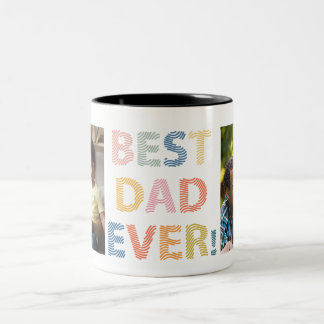 Caneca De Café Em Dois Tons Melhor Pai do Mundo. Nós Te Amamos Muito