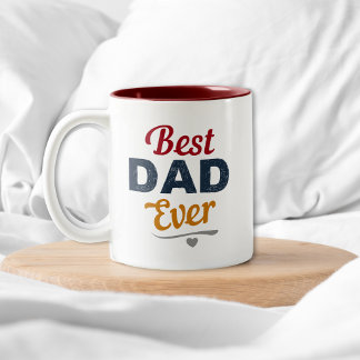 Caneca De Café Em Dois Tons Melhor Pai do Mundo | Presente do Dia dos Pais par