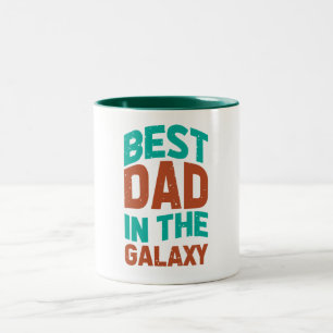 Caneca De Café Em Dois Tons Melhor Pai no aniversário do Dia de os pais Galáxi