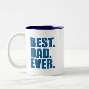Caneca De Café Em Dois Tons Melhor. Pai. Nunca. (azul)