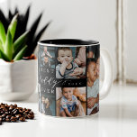 Caneca De Café Em Dois Tons Melhor Pai Nunca | Colagem de fotos do Dia de os p<br><div class="desc">Envie um belo presente de dia de os pais personalizado para o seu pai que ele apreciará. Colagem especial de fotos personalizadas da família de dias de os pais para mostrar suas fotos e memórias especiais da família. Nosso design apresenta um simples design de grade de colagem de 8 fotos...</div>