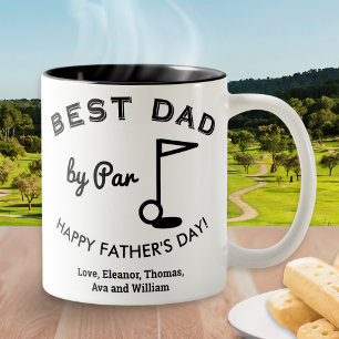 Caneca De Café Em Dois Tons Melhor Pai pelo Dia dos Pais Tema de Golfe