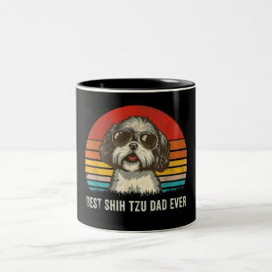 Caneca De Café Em Dois Tons Melhor Pai Shih Tzu Nunca Engraçado Shih Tzu Pai 