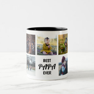 Caneca De Café Em Dois Tons Melhor Papa Alguma Vez Personalizada Fotografia