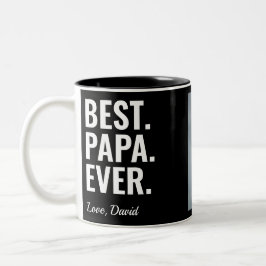 Caneca De Café Em Dois Tons Melhor. Papá. Nunca. Desligamento de dois tons de