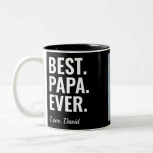 Caneca De Café Em Dois Tons Melhor. Papá. Nunca. Desligamento de dois tons de 