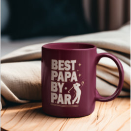 Caneca De Café Em Dois Tons MELHOR PAPA POR DIA DE OS PAIS DE GOLF Design