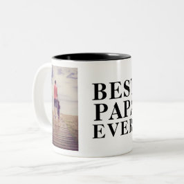Caneca De Café Em Dois Tons Melhor Papai de Todos o Dia dos Pais 2 Colagem de 