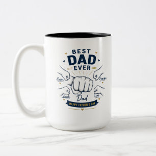 Caneca De Café Em Dois Tons Melhor Papai de Todos Personalizado Dia dos Pais d