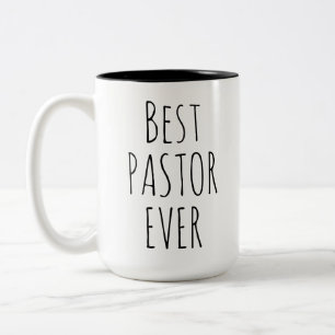 Caneca De Café Em Dois Tons Melhor Pastor de Todos os Tempos   Presente para a