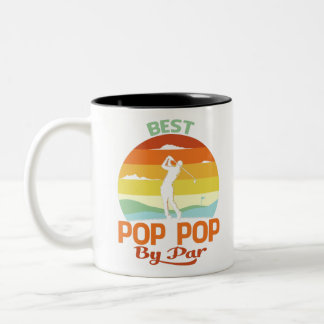 Caneca De Café Em Dois Tons Melhor Pop de Pop por Dia de os pais de Par Presen