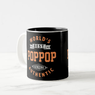 Caneca De Café Em Dois Tons Melhor PopPop do Mundo
