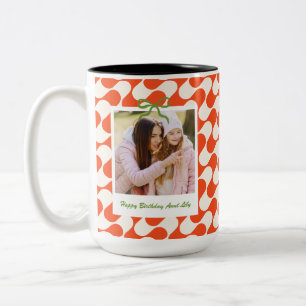 Caneca De Café Em Dois Tons Melhor presente de aniversário da tia personalizad