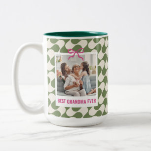 Caneca De Café Em Dois Tons Melhor presente de aniversário para avó netos foto