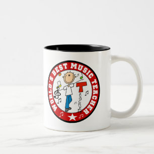Caneca De Café Em Dois Tons Melhor Professor de Música do Mundo