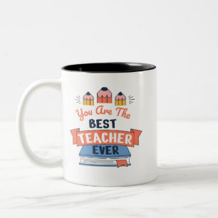 Caneca De Café Em Dois Tons Melhor Professor de Todos os Tempos