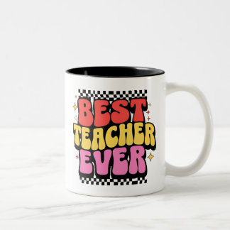 Caneca De Café Em Dois Tons Melhor Professora Alguma Vez Negrito - Presente De