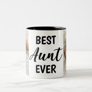 Caneca De Café Em Dois Tons Melhor Tia de Todos os Tempos