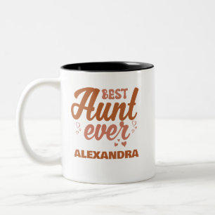 Caneca De Café Em Dois Tons Melhor tia Eva