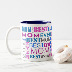 Caneca De Café Em Dois Tons Melhor Tipografia de Mãe Nunca
