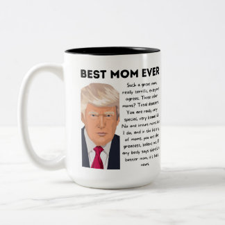 Caneca De Café Em Dois Tons Melhor Trump da mamãe