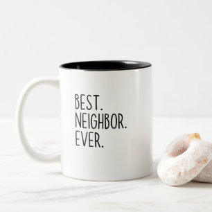 Caneca De Café Em Dois Tons melhor vizinho de sempre