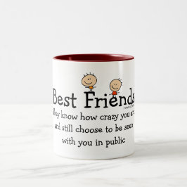 Caneca De Café Em Dois Tons Melhores amigos