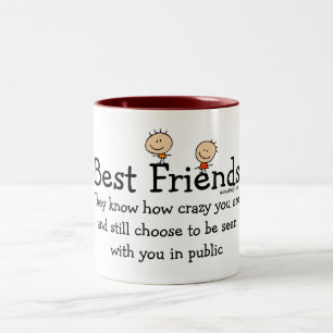 Caneca De Café Em Dois Tons Melhores amigos