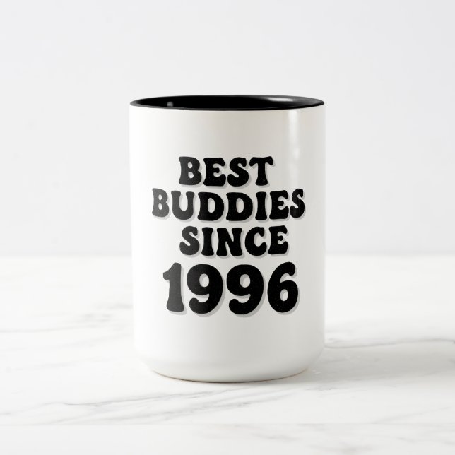 Caneca De Café Em Dois Tons Melhores Amigos Desde 1996, Design (Centro)