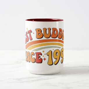Caneca De Café Em Dois Tons Melhores Amigos Desde 1996, Design
