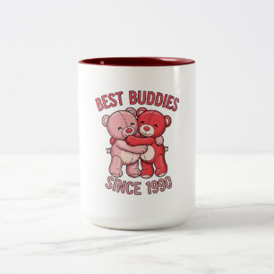 Caneca De Café Em Dois Tons Melhores Amigos Desde Urso de 1990