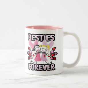 Caneca De Café Em Dois Tons Melhores amigos engraçados de BFF para sempre