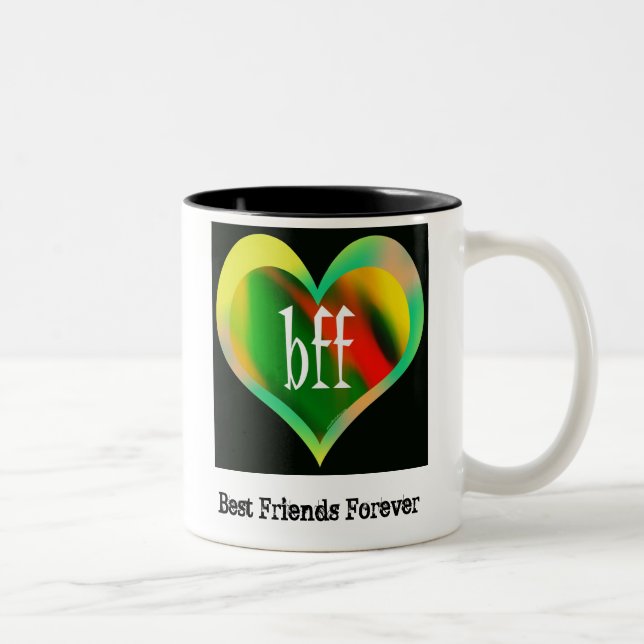 Caneca De Café Em Dois Tons Melhores amigos para sempre (Direita)