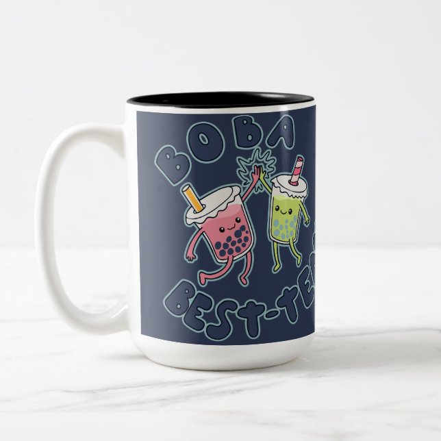 Caneca De Café Em Dois Tons Melhores Chás de Boba! (Esquerda)