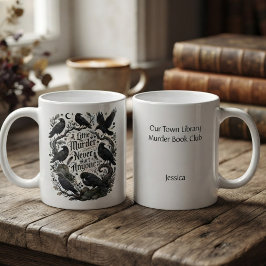 Caneca De Café Em Dois Tons Membro do Clube do Livro do Gráfico Engraçado do C