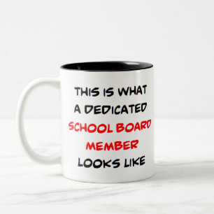 Caneca De Café Em Dois Tons membro do conselho escolar dedicado