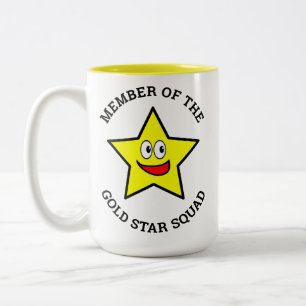 Caneca De Café Em Dois Tons Membro do Esquadrão de Estrela Dourada