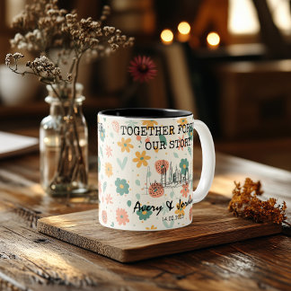 Caneca De Café Em Dois Tons Memória Personalizada de Londres - Marco de Arte d