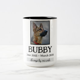 Caneca De Café Em Dois Tons Memorial Funeral de Animais de Estimação Perda de 