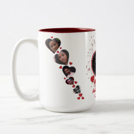 Caneca De Café Em Dois Tons Memorial Heart-themed