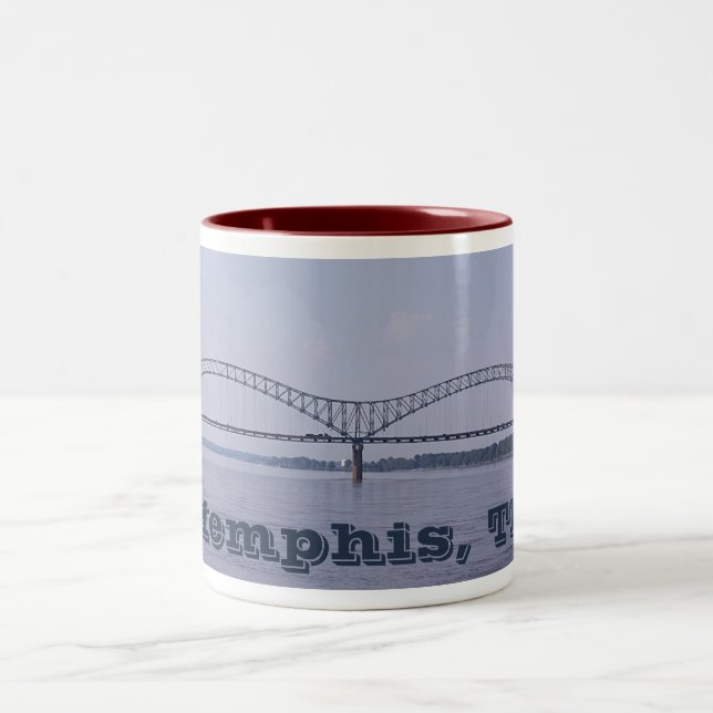 Caneca De Café Em Dois Tons Memphis, TN Coffee Mug (Centro)