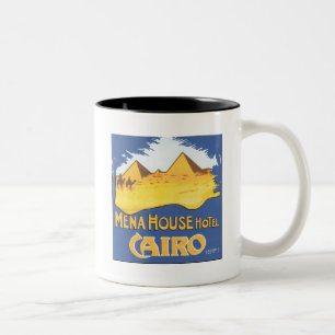 Caneca De Café Em Dois Tons Mena House Hotel Cairo Egito