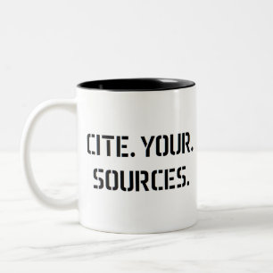 Caneca De Café Em Dois Tons mencione suas fontes