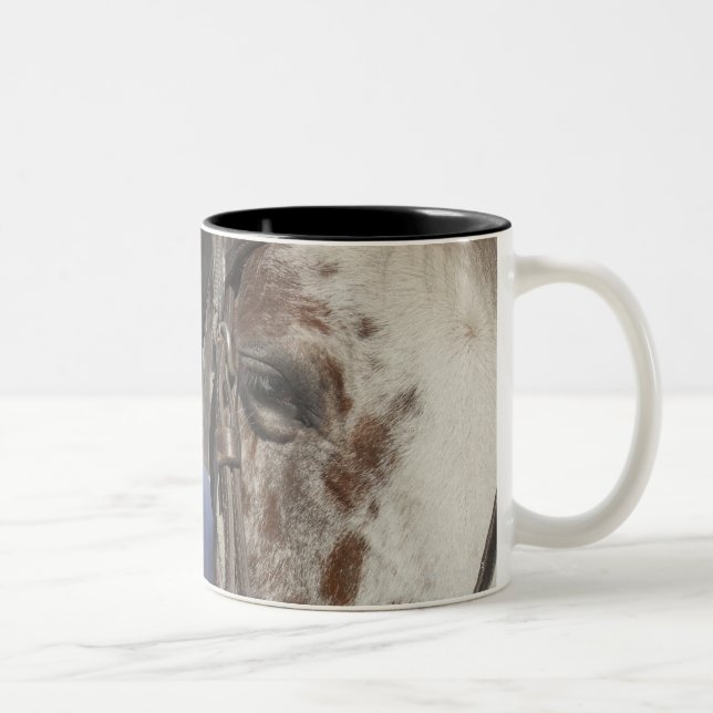 Caneca De Café Em Dois Tons Menina com seu cavalo (Direita)