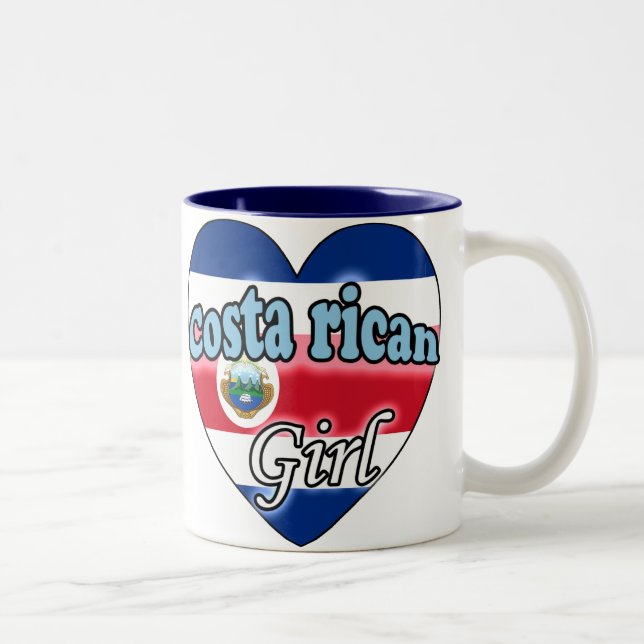 Caneca De Café Em Dois Tons Menina Costa Rica (Direita)