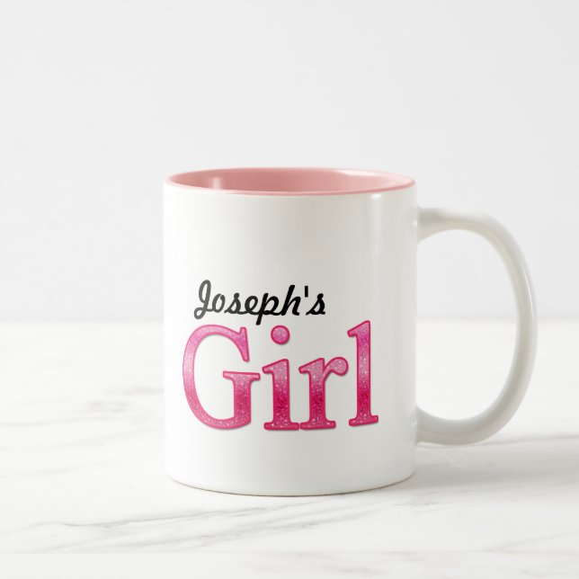Caneca De Café Em Dois Tons Menina personalizada (Direita)